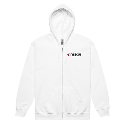 RC White Zipper Hoodie