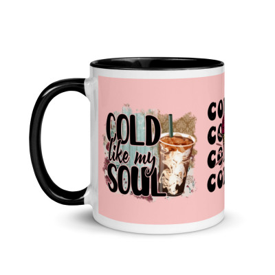 Coffee Like My Soul And Dog Mug with Color Inside