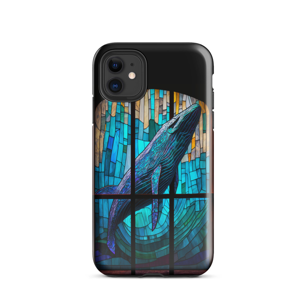 Stained Glass Whale on Tough Case for iPhone®