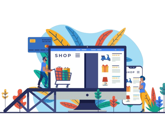 Where users can shop at their own convenience for goods and products available to purchase.
