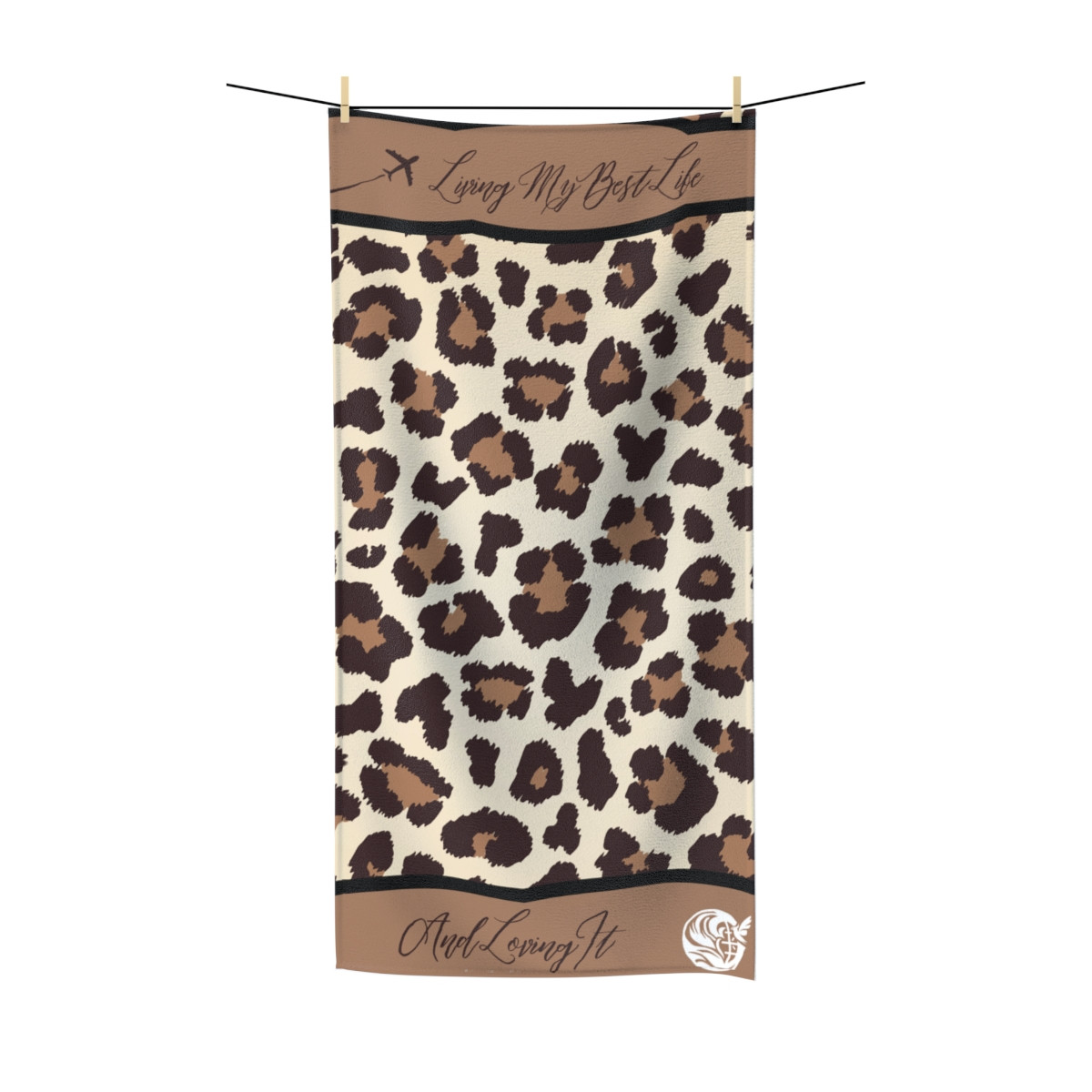 Leopard Print Living Life Polycotton Towel