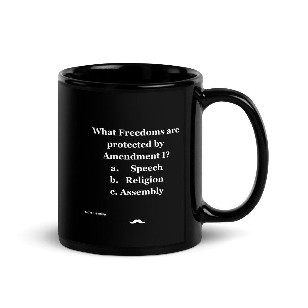 Amend. I - Black Glossy Mug