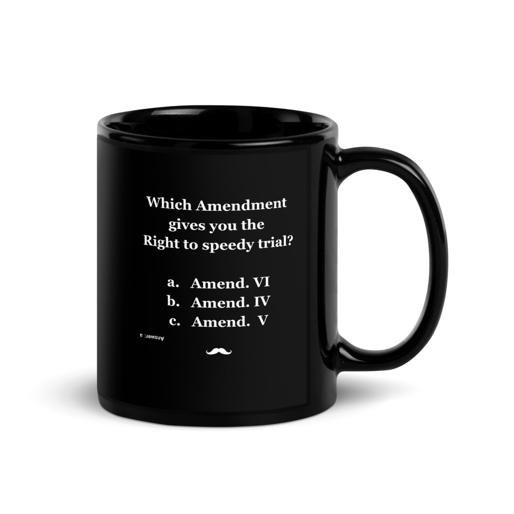 Amend. VI - Black Glossy Mug