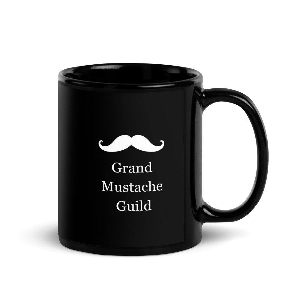 Grand Mustache Guild - Black Glossy Mug