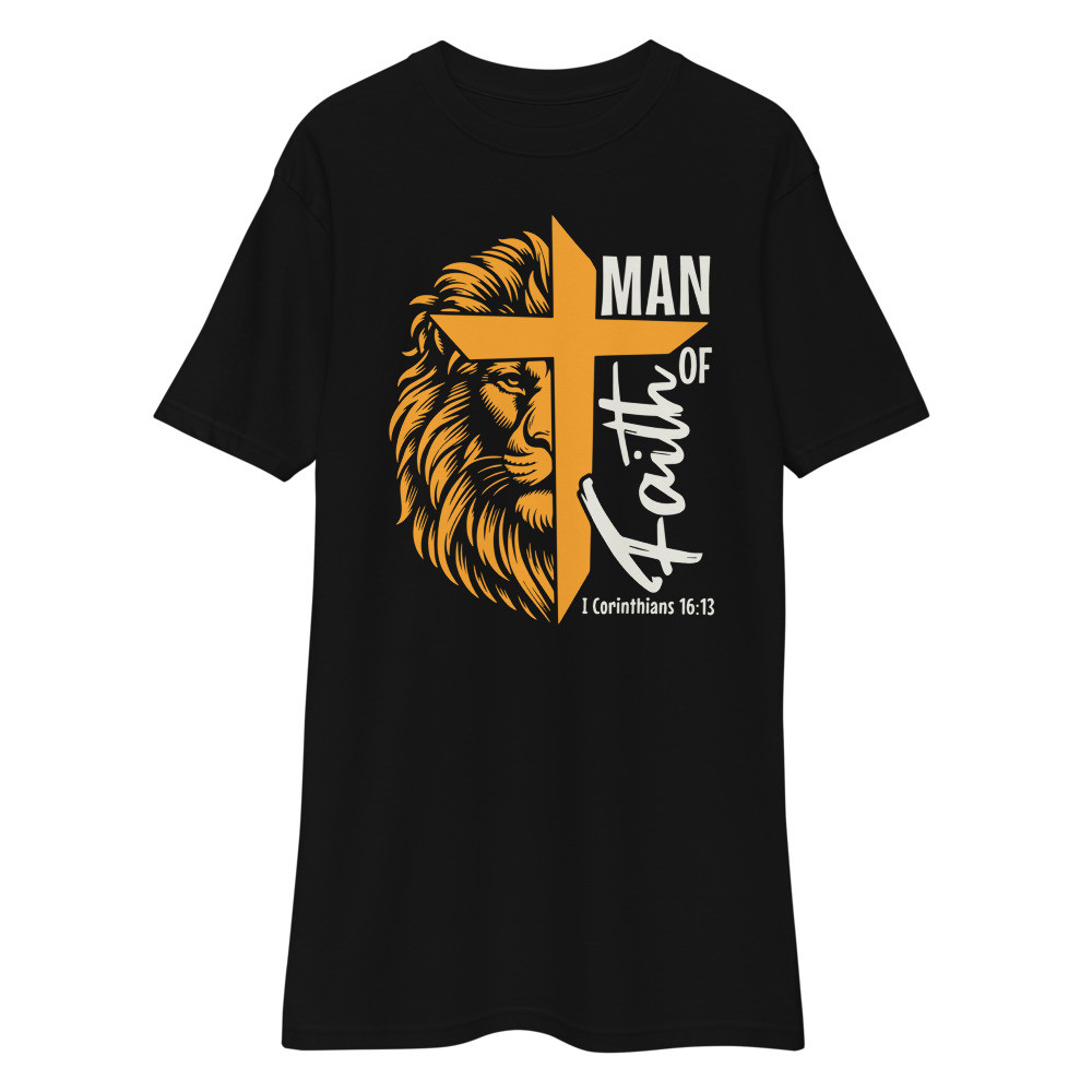 Man of Faith - Men’s Premium Heavyweight Tee
