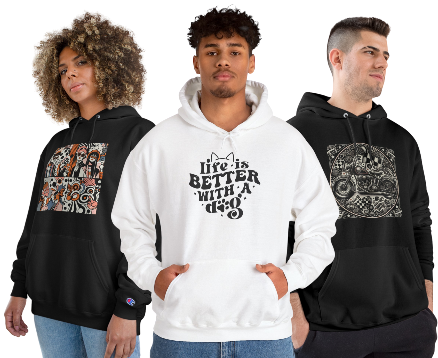 Explore our exclusive collection of shirts, hoodies, shoes, bags, and more—all designed to make a statement.