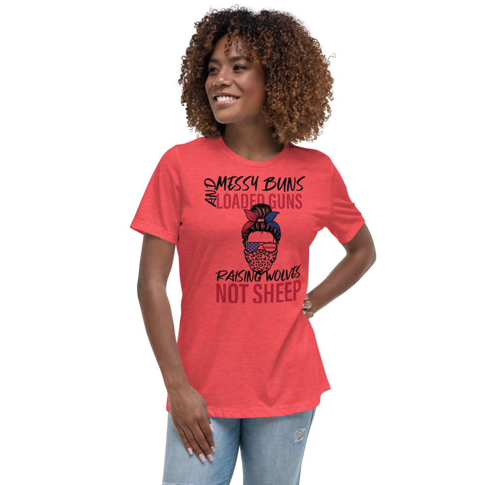 Messy bun mom Women`s Relaxed T-Shirt