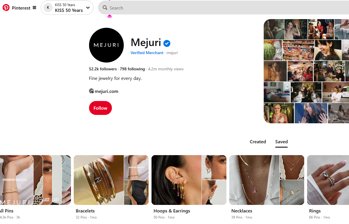 Mejuri Pinterest case study
