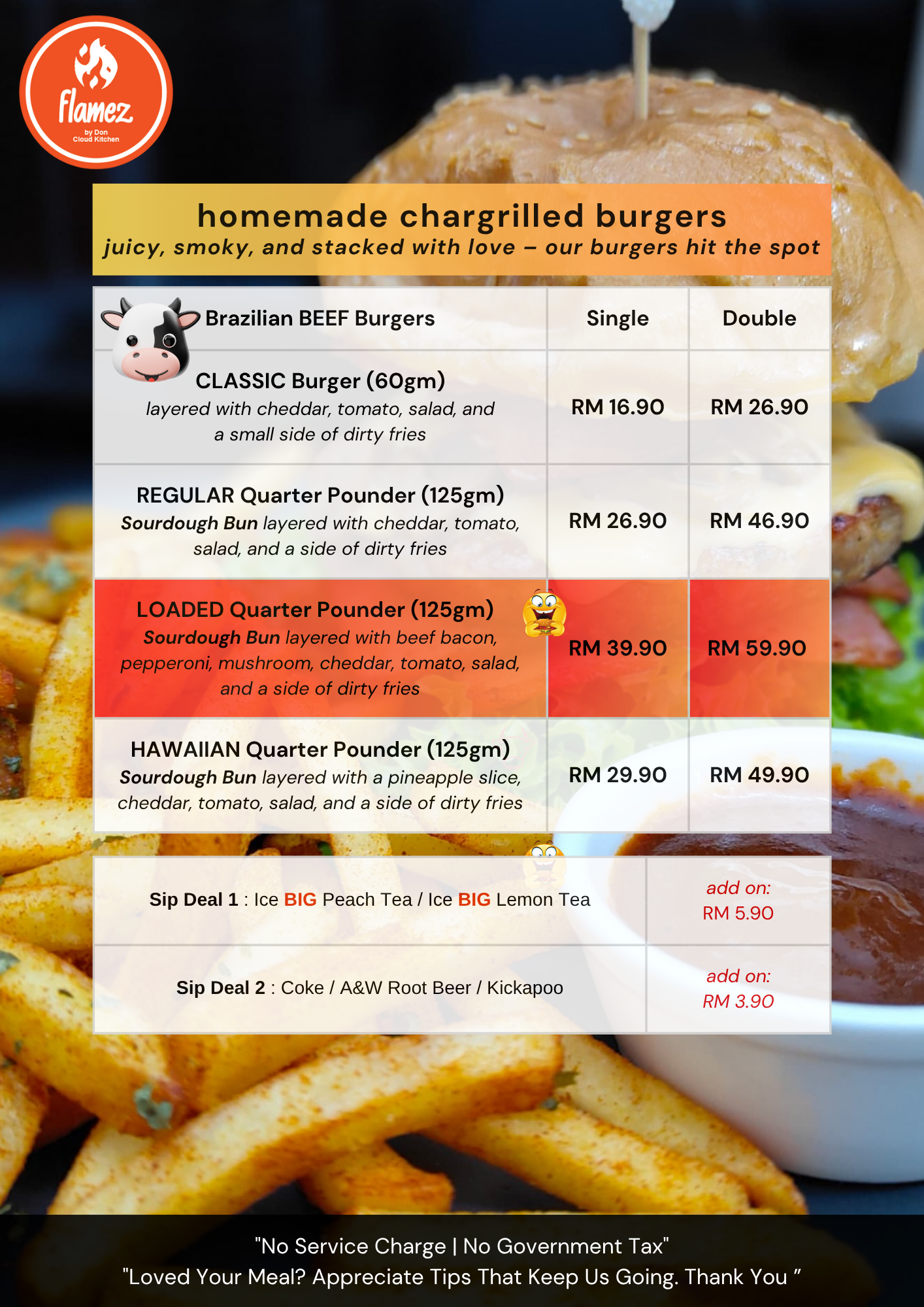 chargrilled burgers