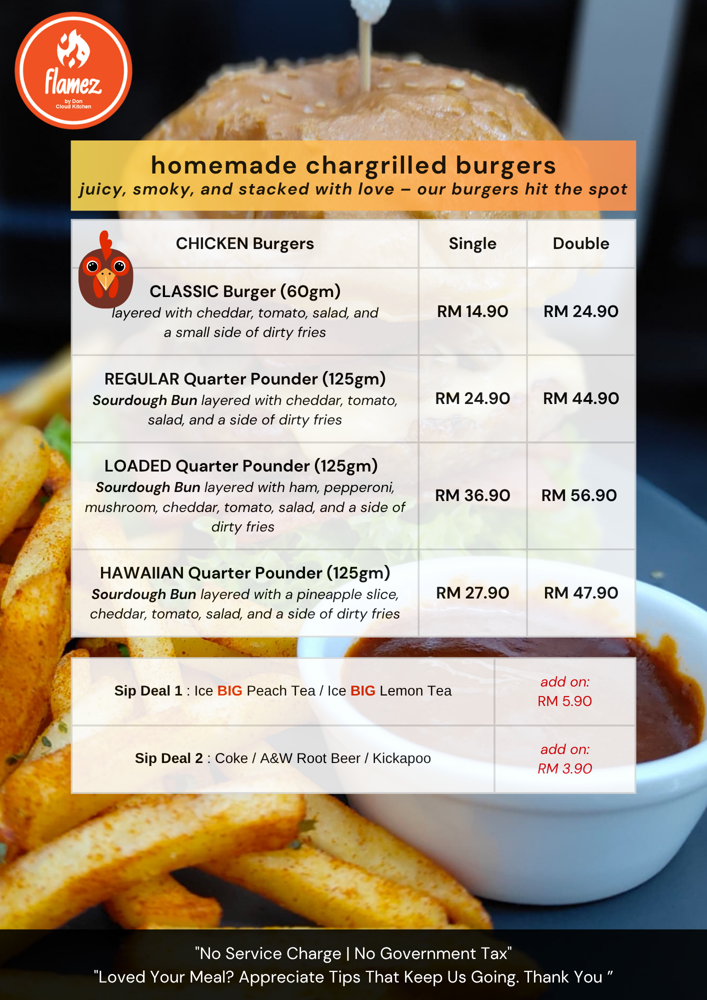 chargrilled burgers