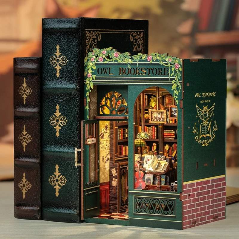 Calm creative DIY book nook moment