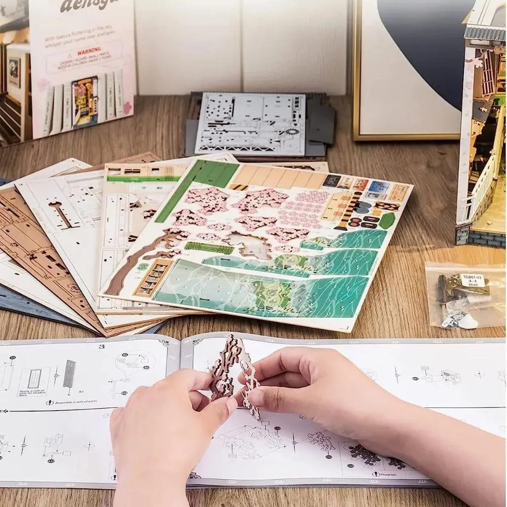 Book nook tools and organized workspace
