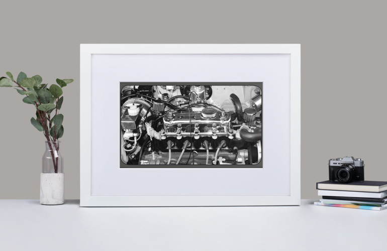 Make any room look more sophisticated by displaying this framed poster with a smooth, white mat board. It’s printed on a quality matte paper and framed with a semi-hardwood alder frame.  • Alder, semi-hardwood frame • Acrylite front protector • White mat